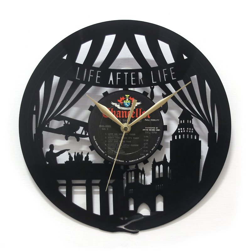 Vinyl clock Esula's life after life【Life after Life】 - Clocks - Other Materials 