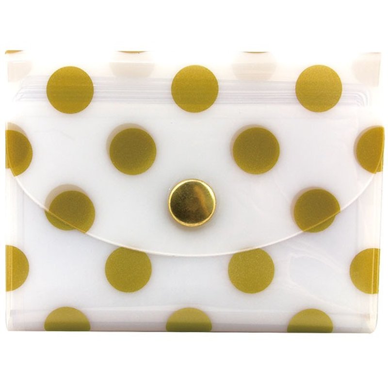 Japan [LABCLIP] Neige Series Card Storage Folder_Button Style/Gold#10个内袋#Business card storage - Card Holders & Cases - Plastic Gold