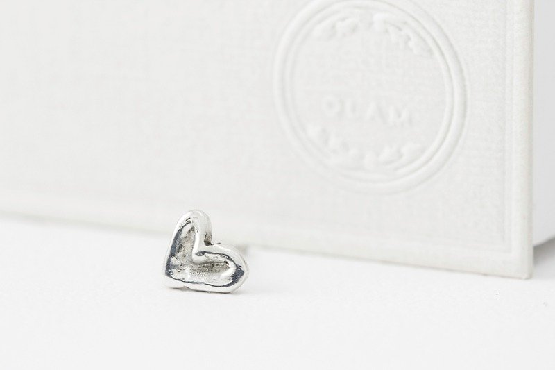 QLAM handmade sterling silver earrings-capacity of love-nine fruit endurance of the Holy Spirit-gospel jewelry - ต่างหู - โลหะ สีเทา