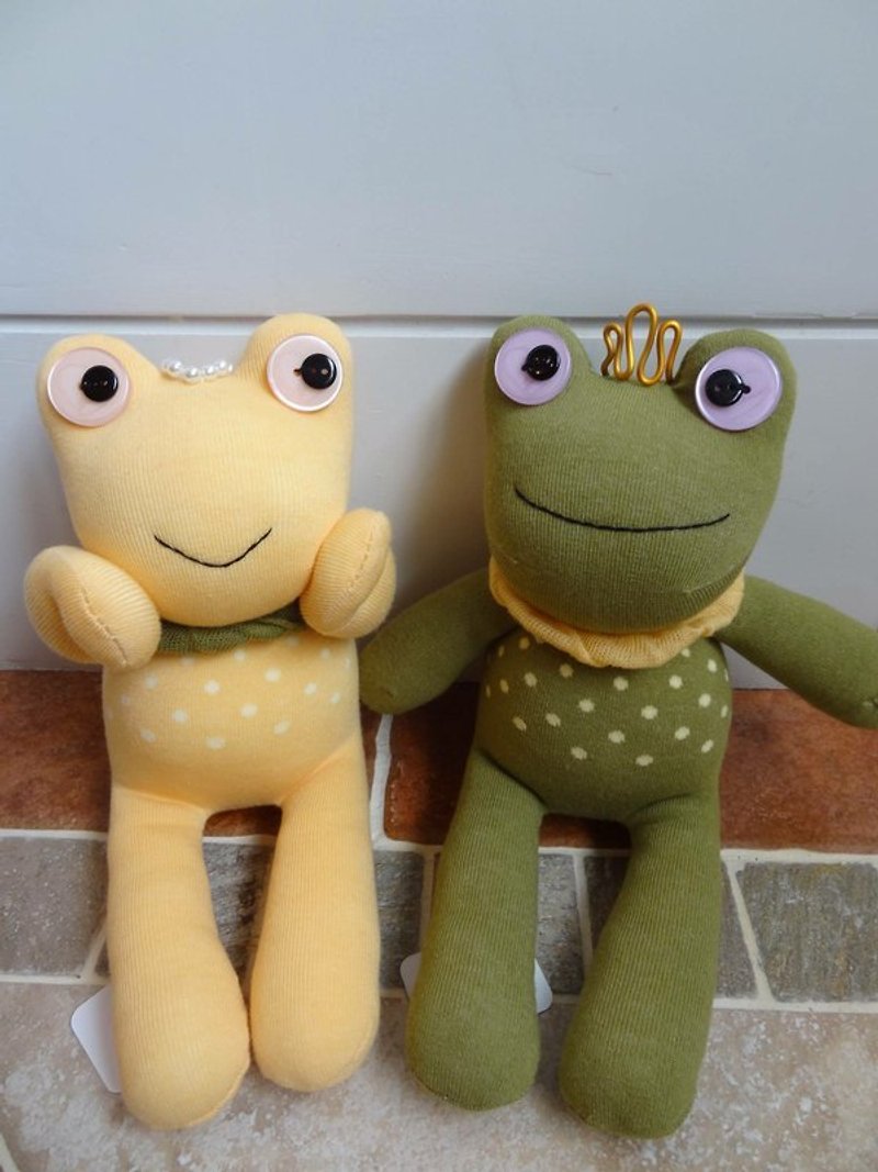 Wanzhu paradise of socks doll _ _ funny frog Frog King & Queen / couple - ตุ๊กตา - วัสดุอื่นๆ 