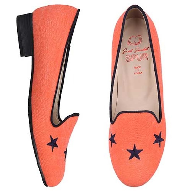 【Korean brand】SPUR Triple star flats FS8064 ORANGE - รองเท้าวิ่งผู้หญิง - วัสดุอื่นๆ สีส้ม