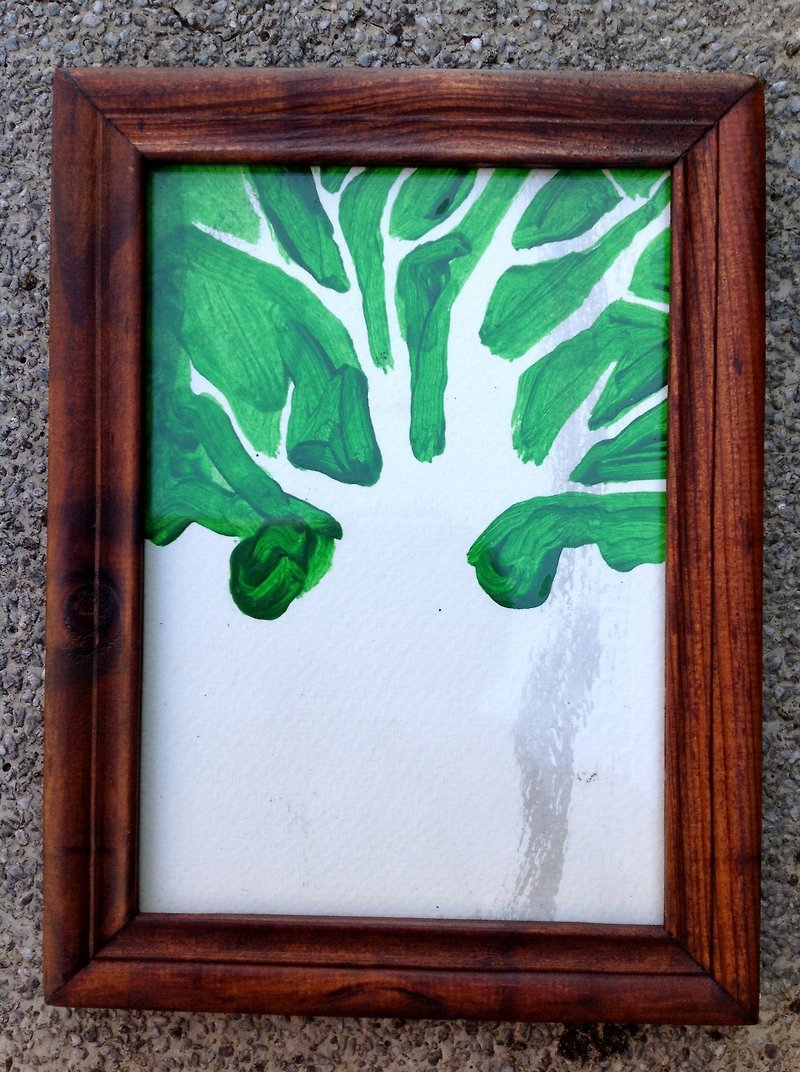 About Art: white tree - โปสเตอร์ - กระดาษ สีเขียว