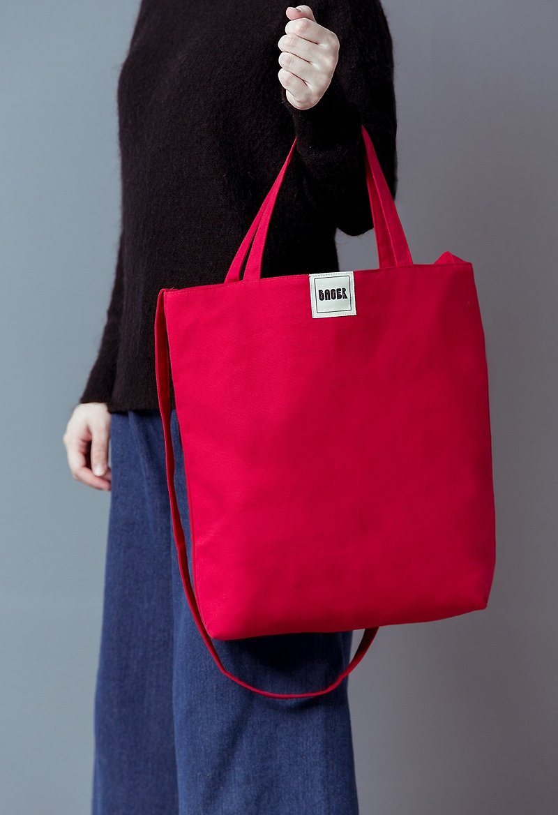 Uniform canvas bag / shoulder / with705 - กระเป๋าแมสเซนเจอร์ - วัสดุอื่นๆ สีแดง