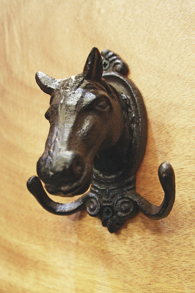 DULTON horse head cast iron coat hook - Hangers & Hooks - Other Metals Brown