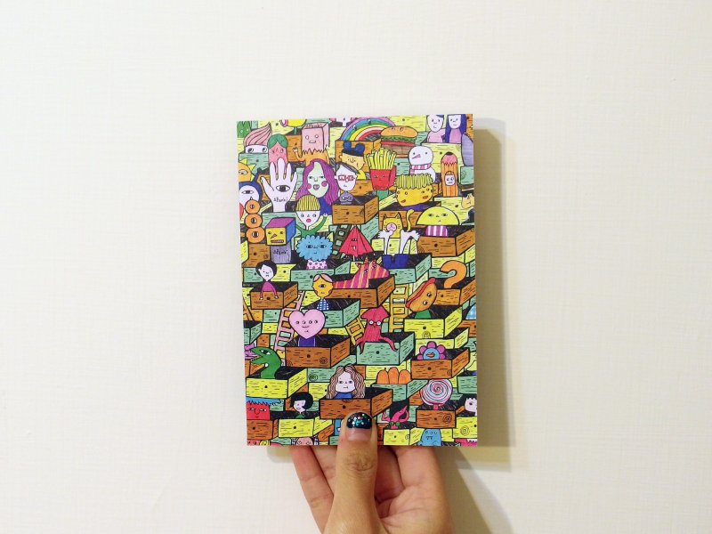 Drunk Bambi Fun Party Series Notebook 009 secret drawer (yellow) - สมุดบันทึก/สมุดปฏิทิน - กระดาษ สีเหลือง