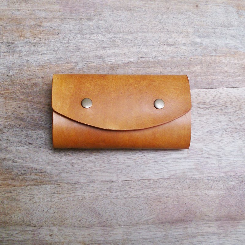 HIKER Leather Studio // Key row package_Yellow - Keychains - Genuine Leather Orange