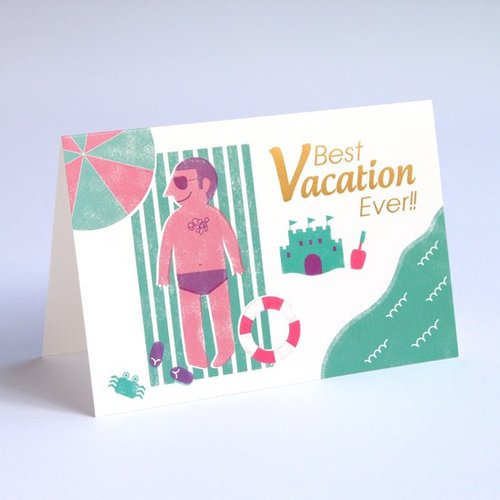 最靡有禮 MIIN GIFT 【生日/情人/聖誕/祝福卡片】萬用卡 / Best Vacation Ever