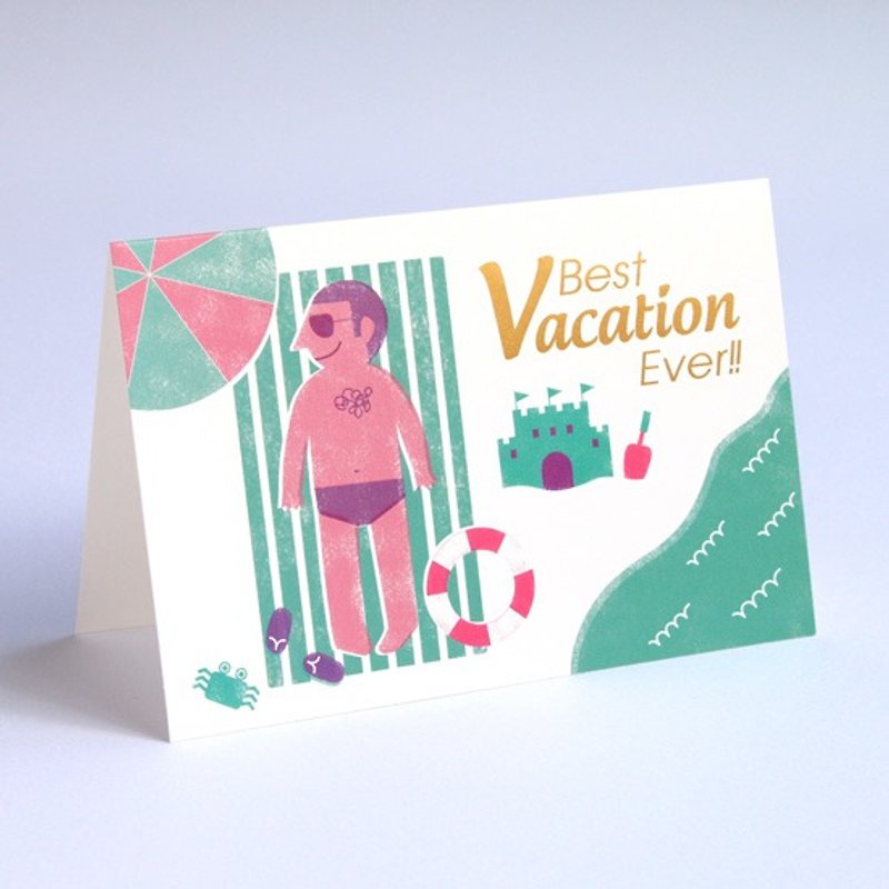 《MIIN POST》Card–Best Vacation Ever - การ์ด/โปสการ์ด - กระดาษ หลากหลายสี