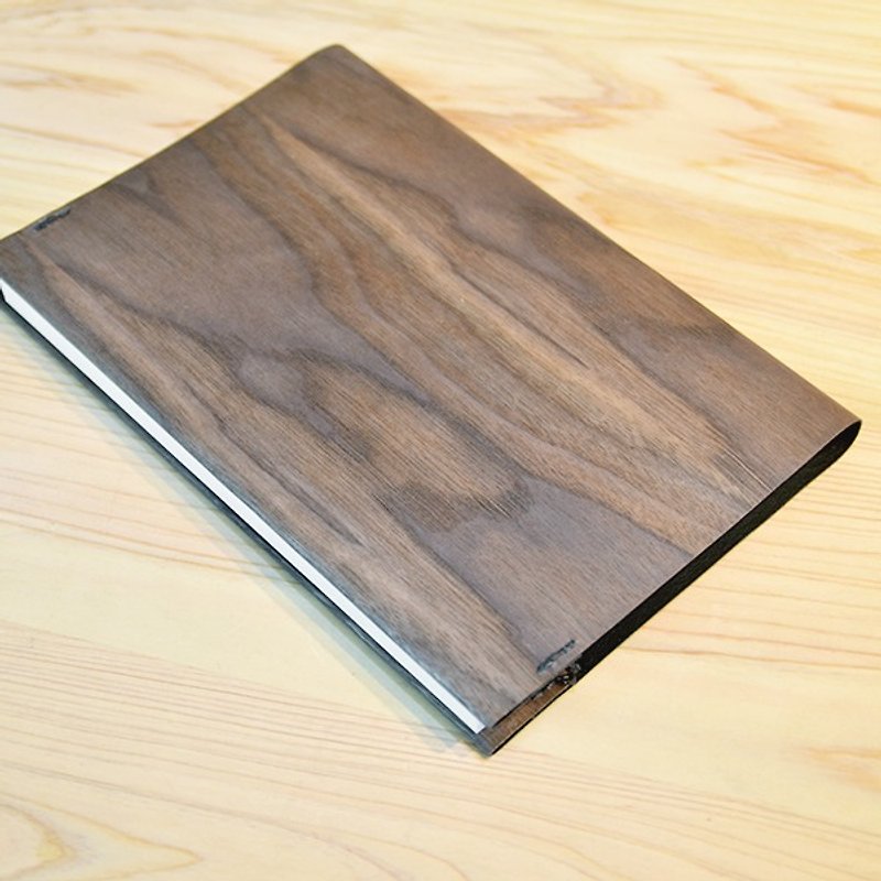 [Ichiro Muchuang] Walnut leather book jacket (with notebook) - Notebooks & Journals - Wood 
