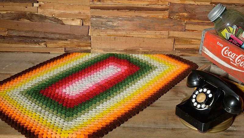 Pop style hand-woven carpet - Blankets & Throws - Other Materials Multicolor