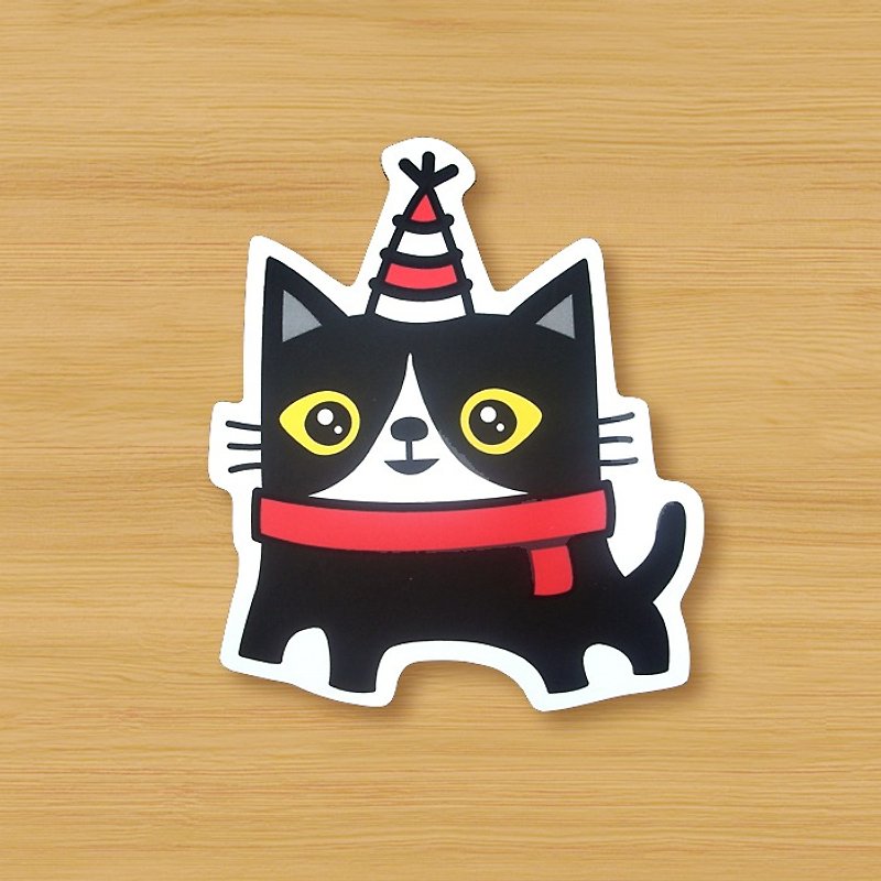 Stickers _ fat cats... big stickers - สติกเกอร์ - กระดาษ สีดำ