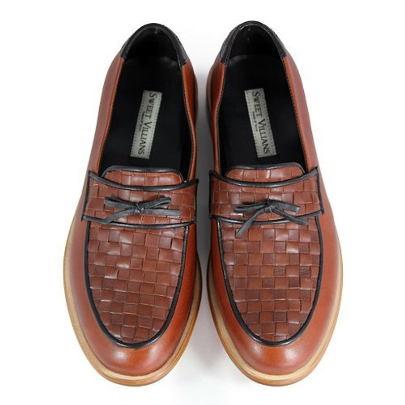 BlanketFlower M1096AA Brown - Men's Oxford Shoes - Genuine Leather Brown
