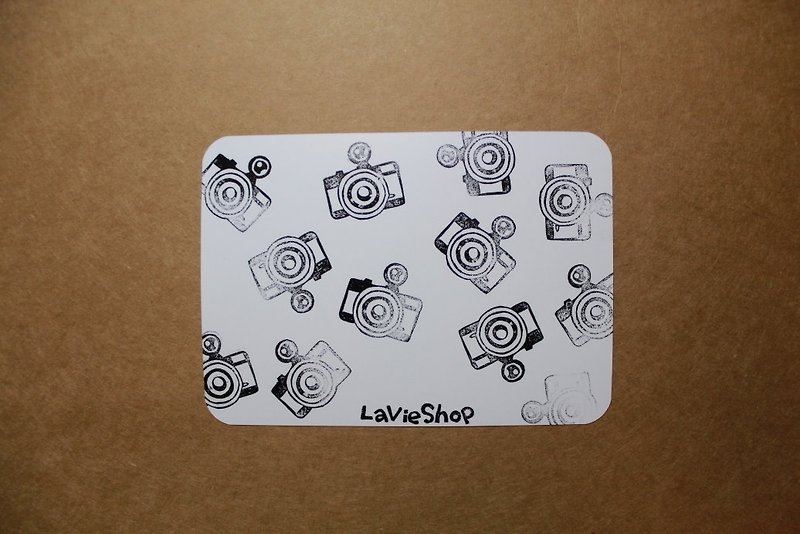 Cameras dance LOMO Fish Eye. Hand engraving stamp postcard/card. High quality wa - Cards & Postcards - Paper White