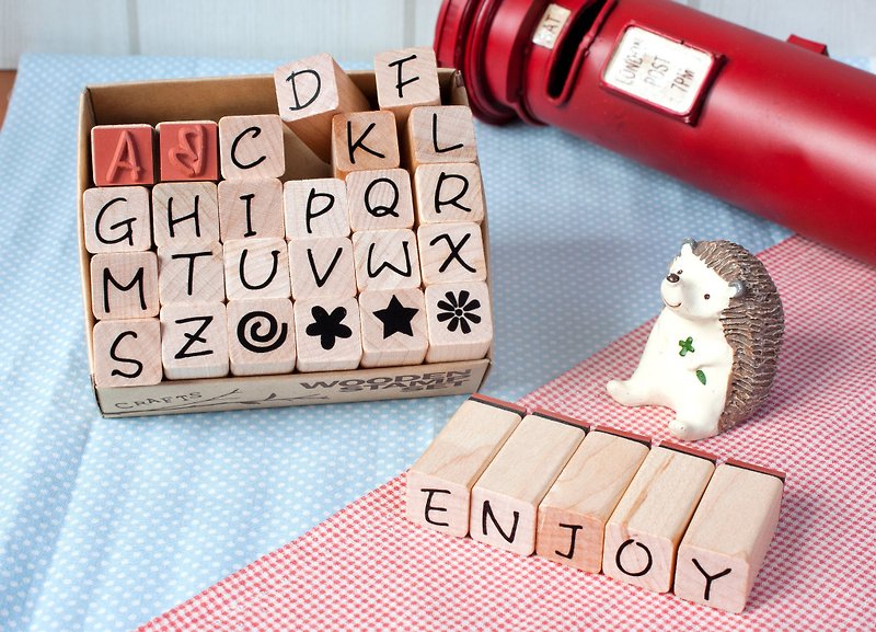 English alphabet stamp set -03 - Stamps & Stamp Pads - Wood 