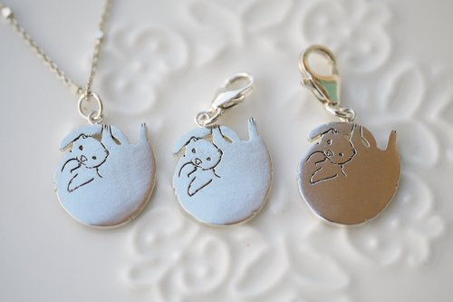 Secret Summer Jewellery 謎夏手工銀飾珠寶 925純銀【雪貂剪影項鍊】x DrBlackArt - 嘿!我可是軟骨功大師噢~