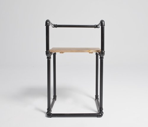 銳龍工藝設計 loft工業風黑鐵金屬水管造型餐椅