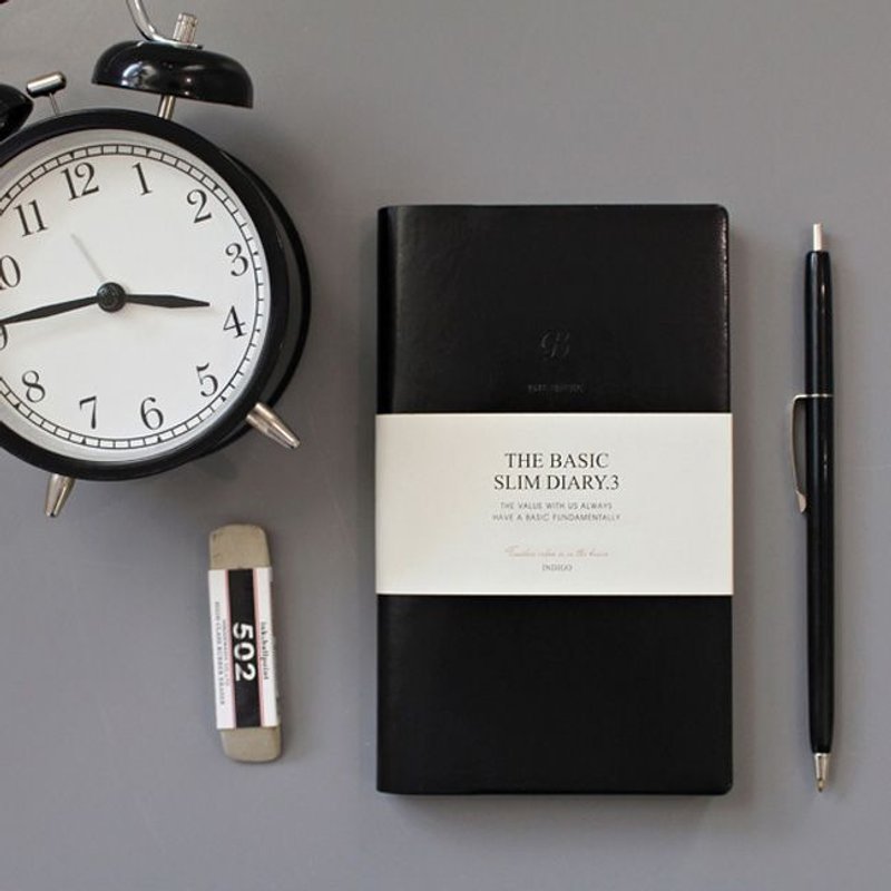 Dessin x indigo- PDA calendar -The basic leather carry this Zhou (without limitation) V3- Johnnie Walker Black, IDG07461 - Notebooks & Journals - Paper Black