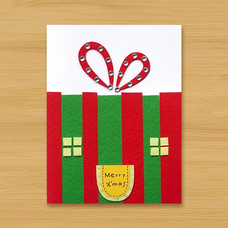 手工卡片 _ 聖誕微笑禮物屋 - 聖誕卡 - 卡片/明信片 - 紙 白色