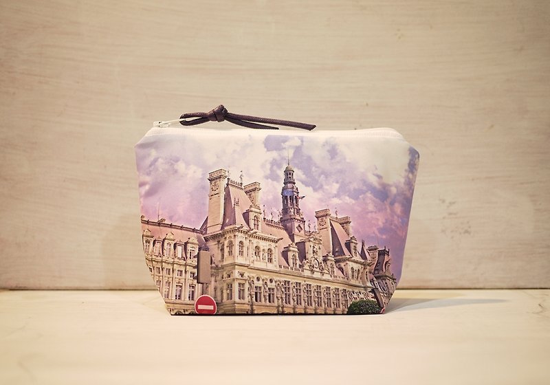 [Travel well] Dumpling cosmetic bag [City Hall] - Toiletry Bags & Pouches - Other Man-Made Fibers Blue