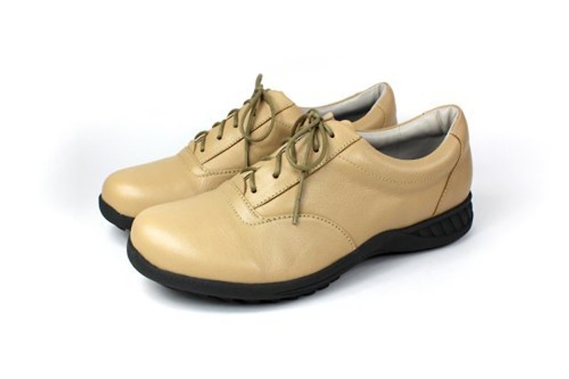 M │ wear comfortable shoes - Men's Casual Shoes - Genuine Leather Gold