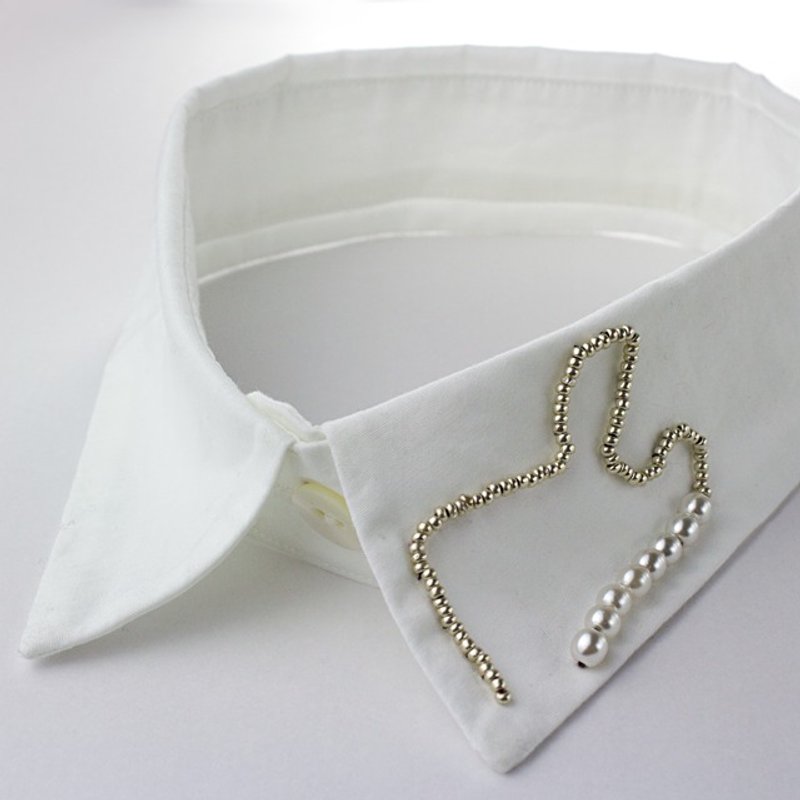 With collar (Pearl) - Other - Other Materials White