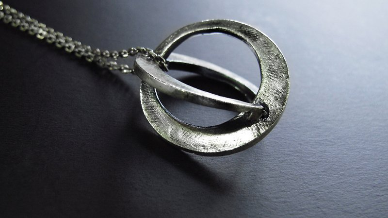 Ring Angle Esthetics Time axis Silver (without chain) -ART64 - Necklaces - Sterling Silver Silver
