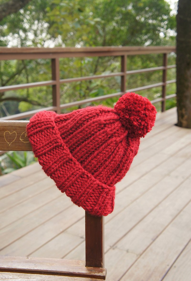 Big bold line hand-woven knit caps Sphere ~ - หมวก - วัสดุอื่นๆ 
