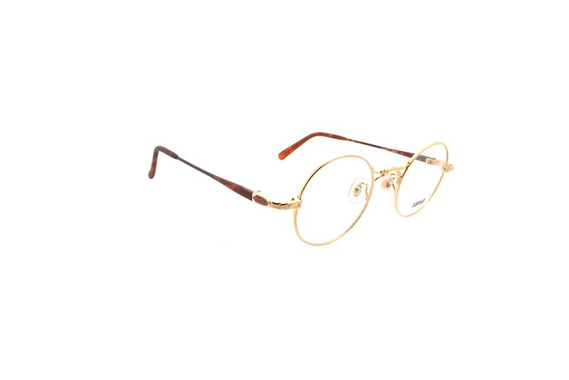 可加購平光/度數鏡片 Kansai Yamamoto KY055M GPLB 古董金屬眼鏡 - 眼鏡/眼鏡框 - 其他金屬 金色