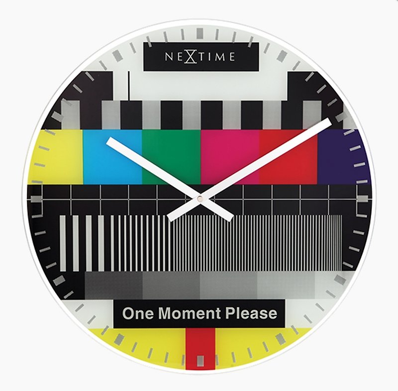 NeXtime wall clock Testpage glass TV screen wall clock - นาฬิกา - แก้ว หลากหลายสี