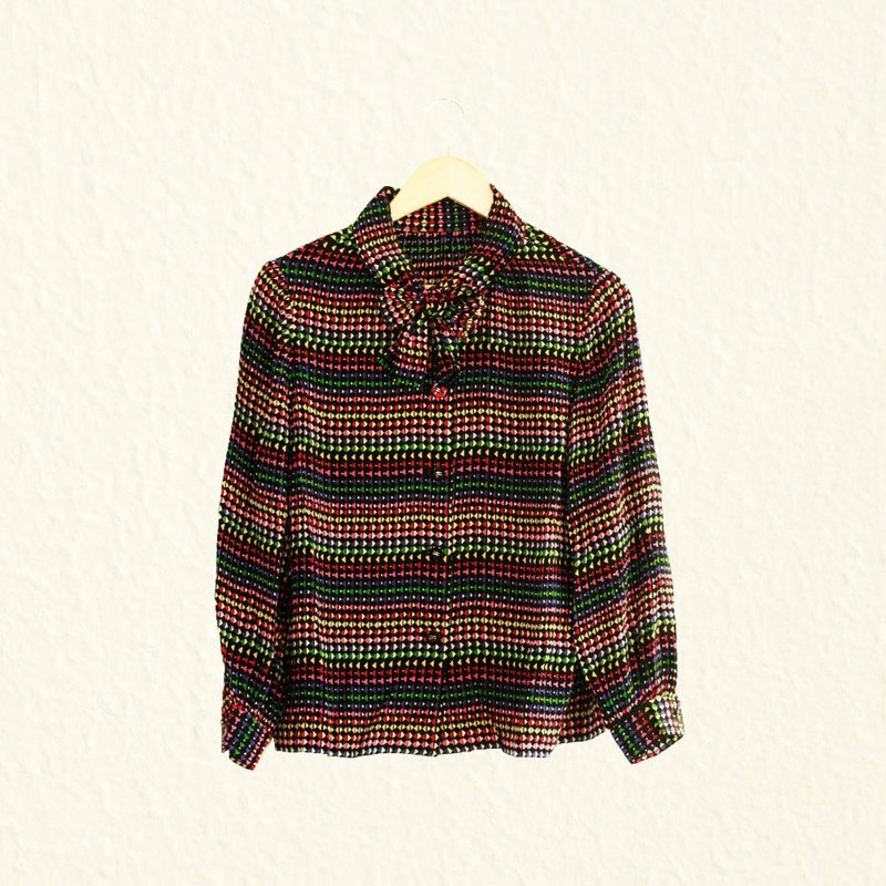 雪紡古著襯衫--彩色三角【c14060612】 - Women's Shirts - Cotton & Hemp Multicolor