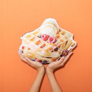 [Fun Print]  Ice cream waffle Pillow