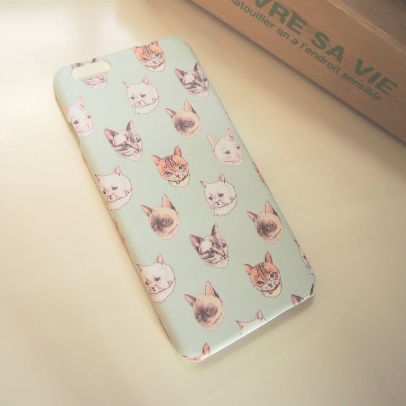 Cat (Mint) iPhone 6+ case - เคส/ซองมือถือ - พลาสติก สีเขียว