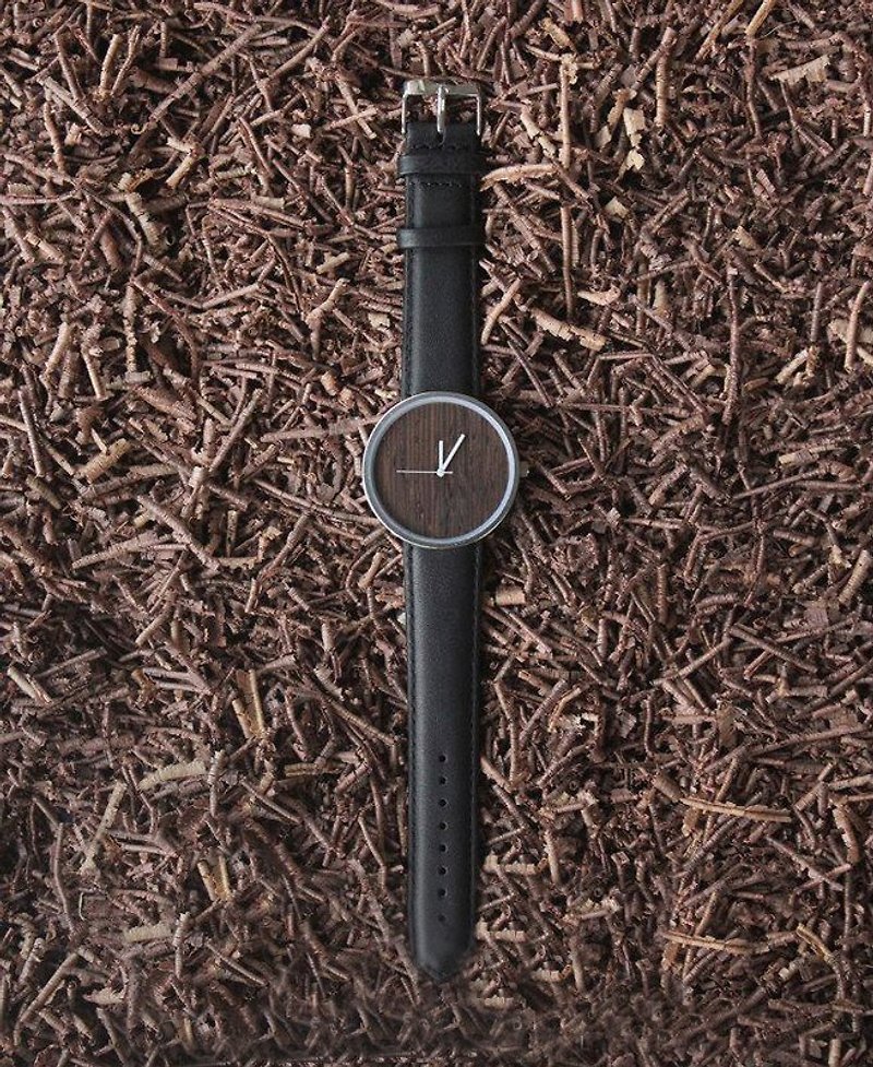 Nuclear handmade wooden table WENGE Watch - นาฬิกาผู้หญิง - ไม้ สีดำ