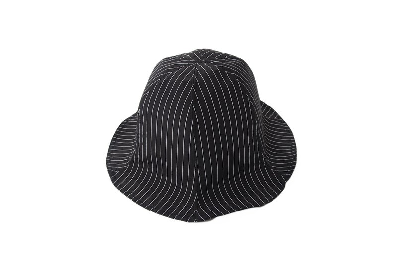 Sevenfold - Waterproof Striped Fisherman bucket Hat waterproof striped fisherman basin cap (black) - หมวก - วัสดุกันนำ้ สีดำ
