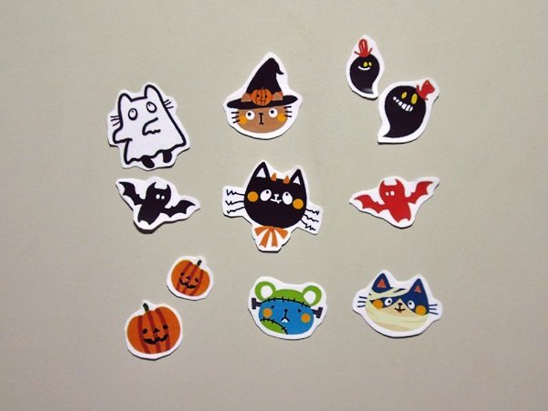 Mr. nose L / 11 group of small stickers Halloween - Stickers - Paper Multicolor