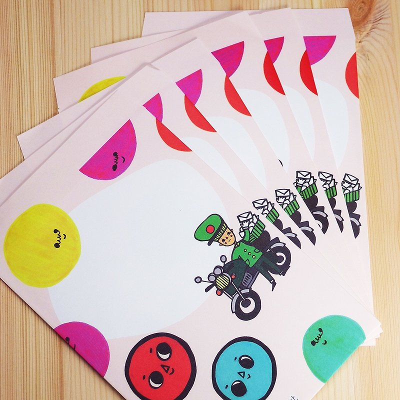 Medium Envelope - Smiling Circle (6pcs in one pack) - Envelopes & Letter Paper - Paper Multicolor