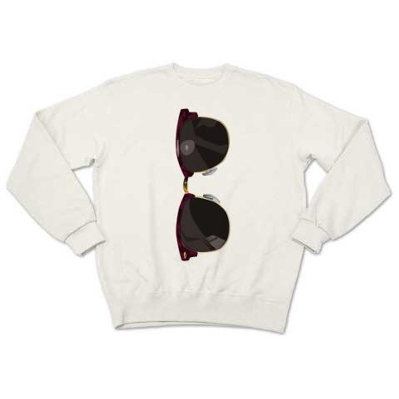big sunglasses（sweat white） - 女上衣/長袖上衣 - 其他材質 