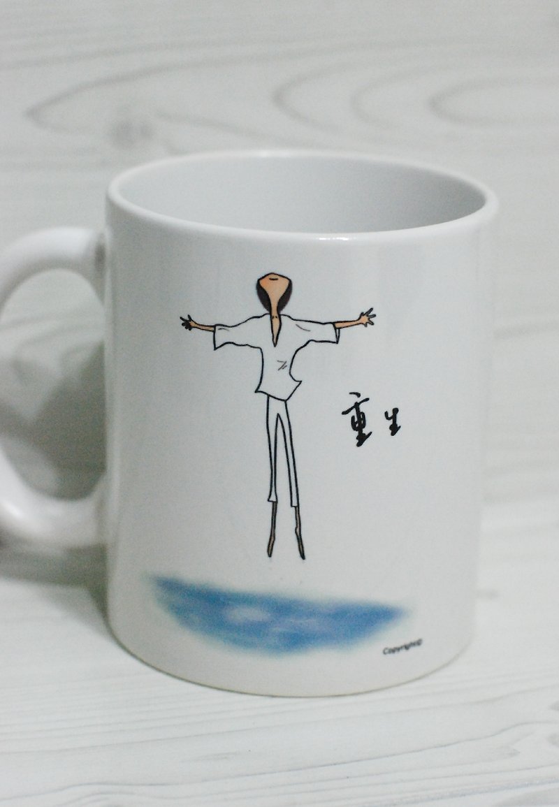 [Mug] Rebirth (customized) - แก้วมัค/แก้วกาแฟ - เครื่องลายคราม ขาว