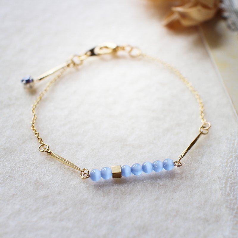 EF NO.54 inch between blue opal bracelet - Bracelets - Other Materials Blue