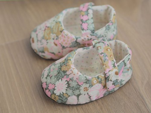 Cocon Zakka 英國粉色碎花·嬰兒鞋