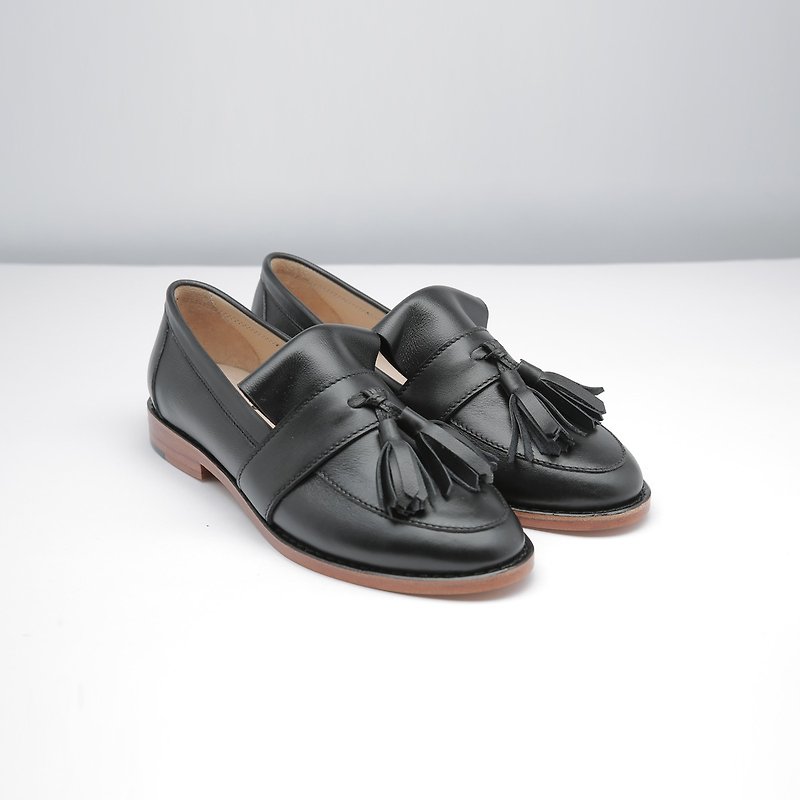 Belons Loafer Black - 女休閒鞋/帆布鞋 - 真皮 黑色