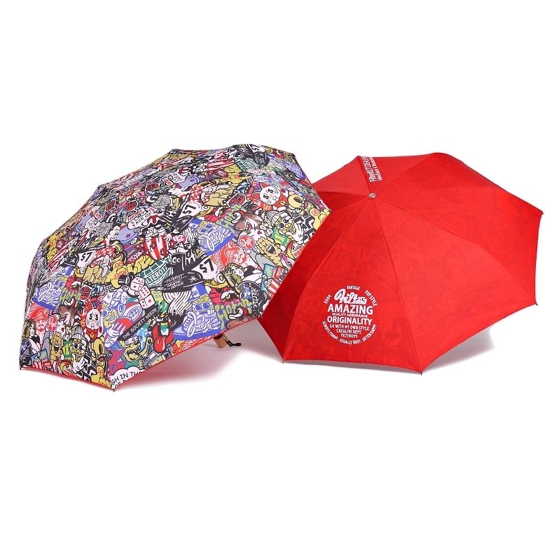 Filter017 Folding Umbrella - Dazzling Series COLORFUL PATTERN - Umbrellas & Rain Gear - Waterproof Material 