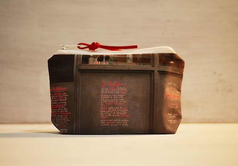 [Travel well] Coin purse◆◇◆Handwritten temperature◆◇◆ - Coin Purses - Other Materials Gray