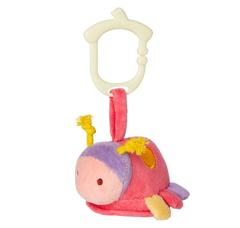 アメリカのMyNaturalクリップn人形-てんとう虫のテントウムシに同行 - 知育玩具・ぬいぐるみ - コットン・麻 ピンク