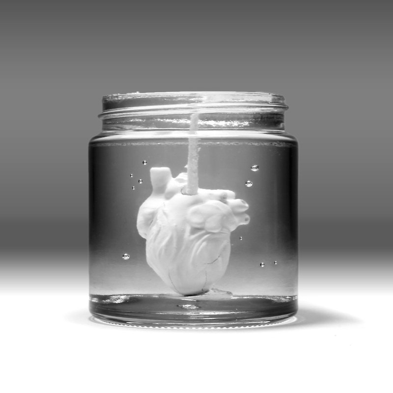 Brainfart55 福馬林系列香氛蠟燭-死心 - 香氛蠟燭/燭台 - 蠟 白色