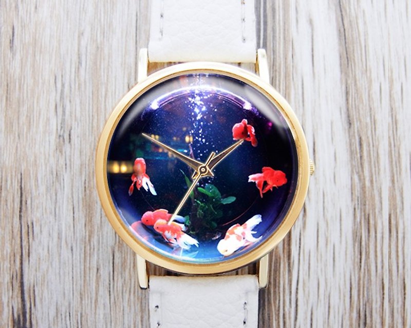 Aquarium-Women's Watch/Men's Watch/Unisex Watch/Accessories【Special U Design】 - นาฬิกาผู้หญิง - โลหะ สีน้ำเงิน