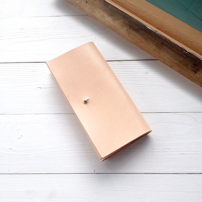 หนังแท้ กระเป๋าคลัทช์ สีนำ้ตาล - Minato Vegetable Leather Handmade Handmade Pure Copper Hardware Handbag / Mobile Phone Bag