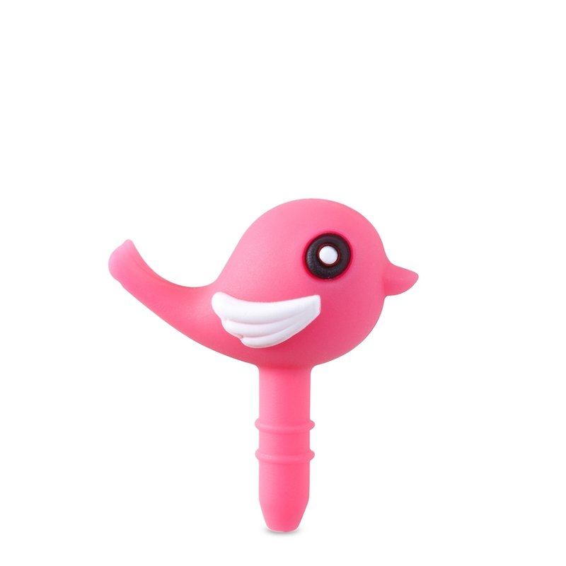 Loving Bird Dustproof Earphone Plug-Pink - Phone Stands & Dust Plugs - Silicone Pink
