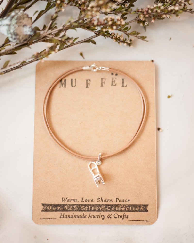 MUFFëL 925 Silver Silver Series - simple chair Leather Strap - Bracelets - Other Metals 