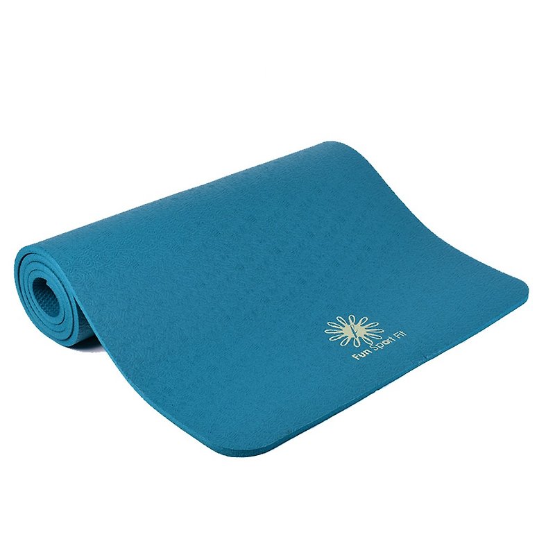 Fun Sport Thick Yoga Mat (10mm)-NBR Material-Free Back Bag - เสื่อโยคะ - วัสดุอื่นๆ สีม่วง